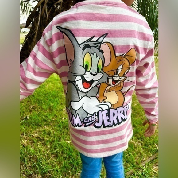 ZARA KIDS STRIPED FOIL TOM AND JERRY © &™ WARNER BROS. SHIRT - Picture 8 of 16